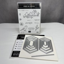 Stampin' Up Free as a Bird Cling Stamp Set  Stitched Nested Labels Dies