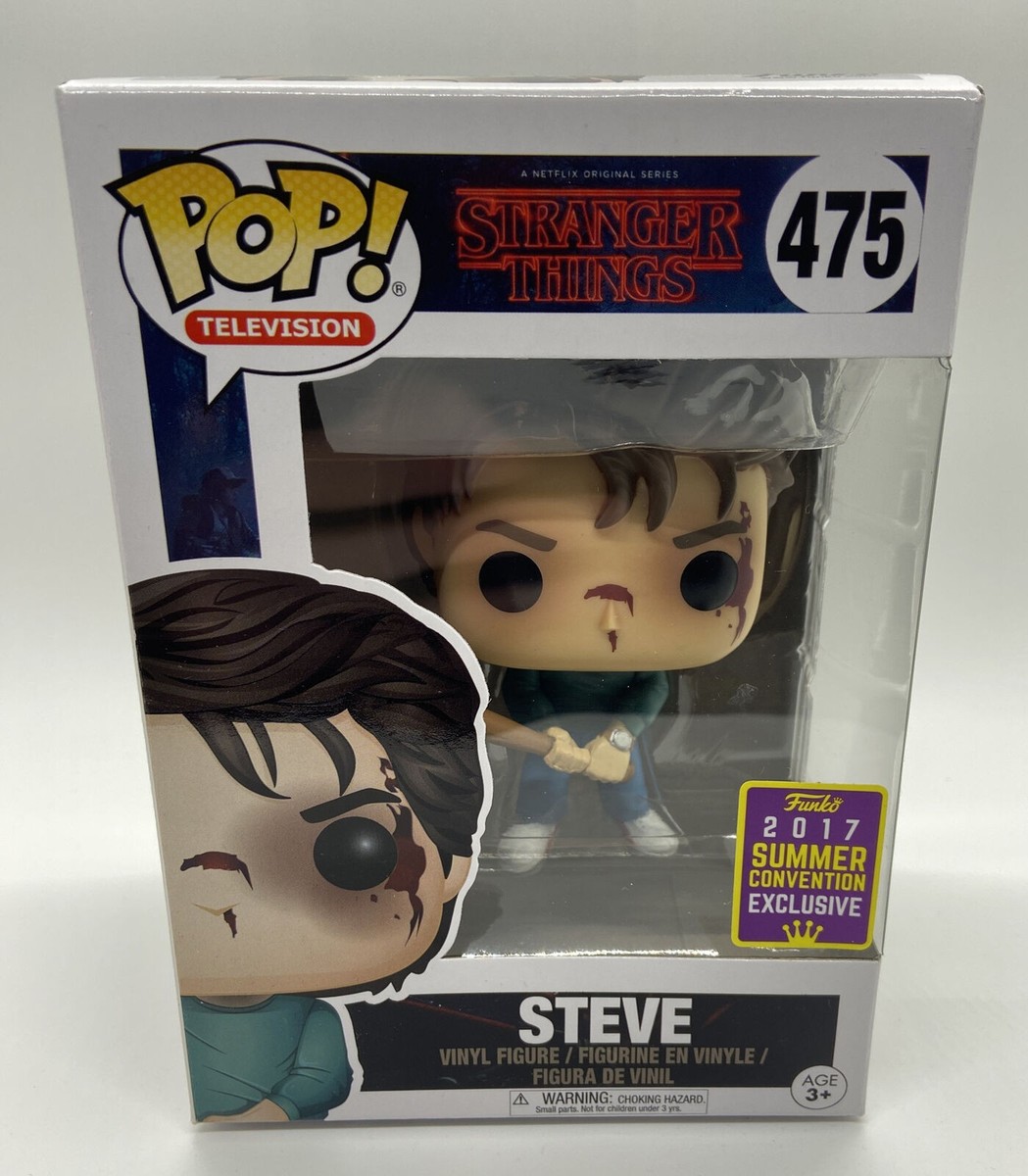 Funko POP Bloody Steve Bat 475 Stranger Things SDCC 2017 Exclusive