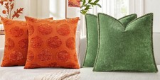 decorUhome Spring Chenille Soft Throw Pillow Covers 18x18 Set of 2,...