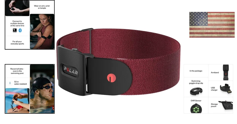 Brazalete óptico monitor de ritmo cardíaco Polar Verity Sense - Bluetooth doble, 30 horas... Foto 2 de 4