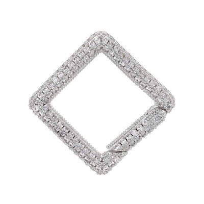 Full Zirconia Gold/Silver Plated Brass Connector for Necklaces Jewelry Supplies