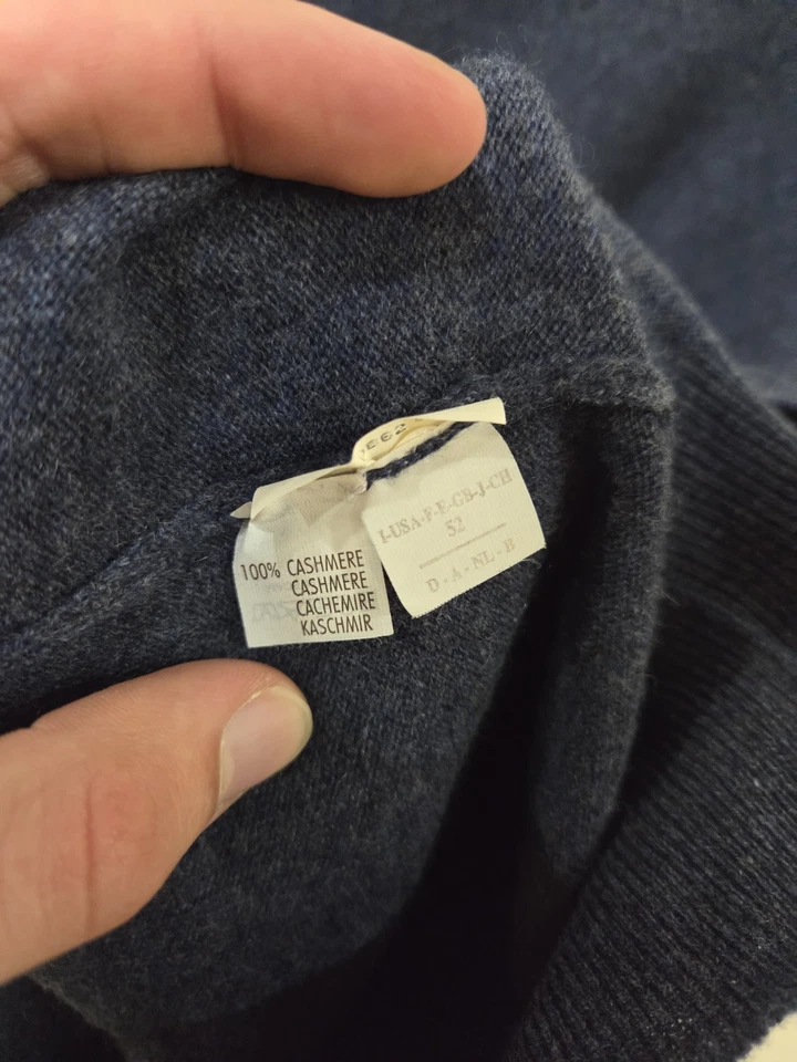 Brunello Cucinelli Cashmere Crewneck Sweater Blue Men's Size EU 52 US Large - Image 3 of 4