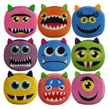 MONSTER FACE COIN PURSE 4" Cute Plush Change Wallet Bag Zipper Case Girl Kids 