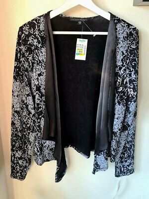 Helene Blake Womens Open Front Top Dress Jacket Size Medium Drape