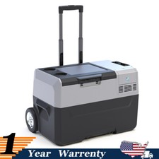32Qt Car Freezer 12V 45W Portable Refrigerator w/ APP Control  Off-Road Wheels