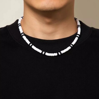 HERRENKETTE MODESCHMUCK SURFER WEISS SCHWARZ