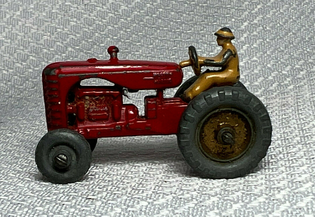 VTG Lesney Massey Harris Tractor 4 Diecast Farm Vehicle With Driver