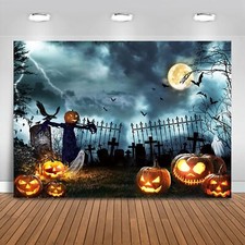 Halloween Backdrop Halloween Horror Night Themed Party Decorations Banner Ban...