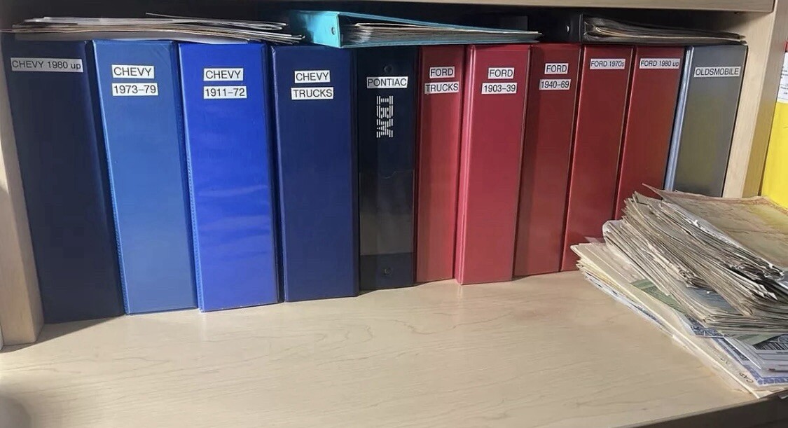 Ford, Chevy, Buick, Cadillac, Olds, Harley, International, Mopar, GM, Titles