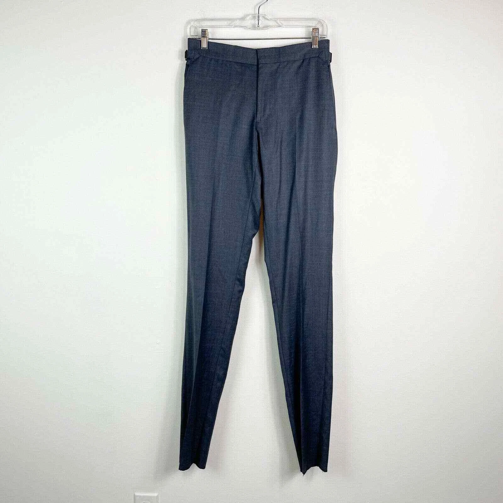 Pantaloni abiti da uomo blu Burberry London nuovi con etichette misto lana taglia 36