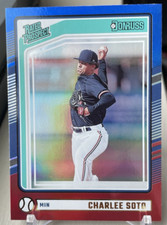 2024 Panini Donruss Charlee Soto Rated Prospect Red and Blue #163 Twins Rookie
