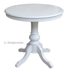RUND TISCH WEIß KLASSISCH 80 CM NATURHOLZ NEU MADE IN ...