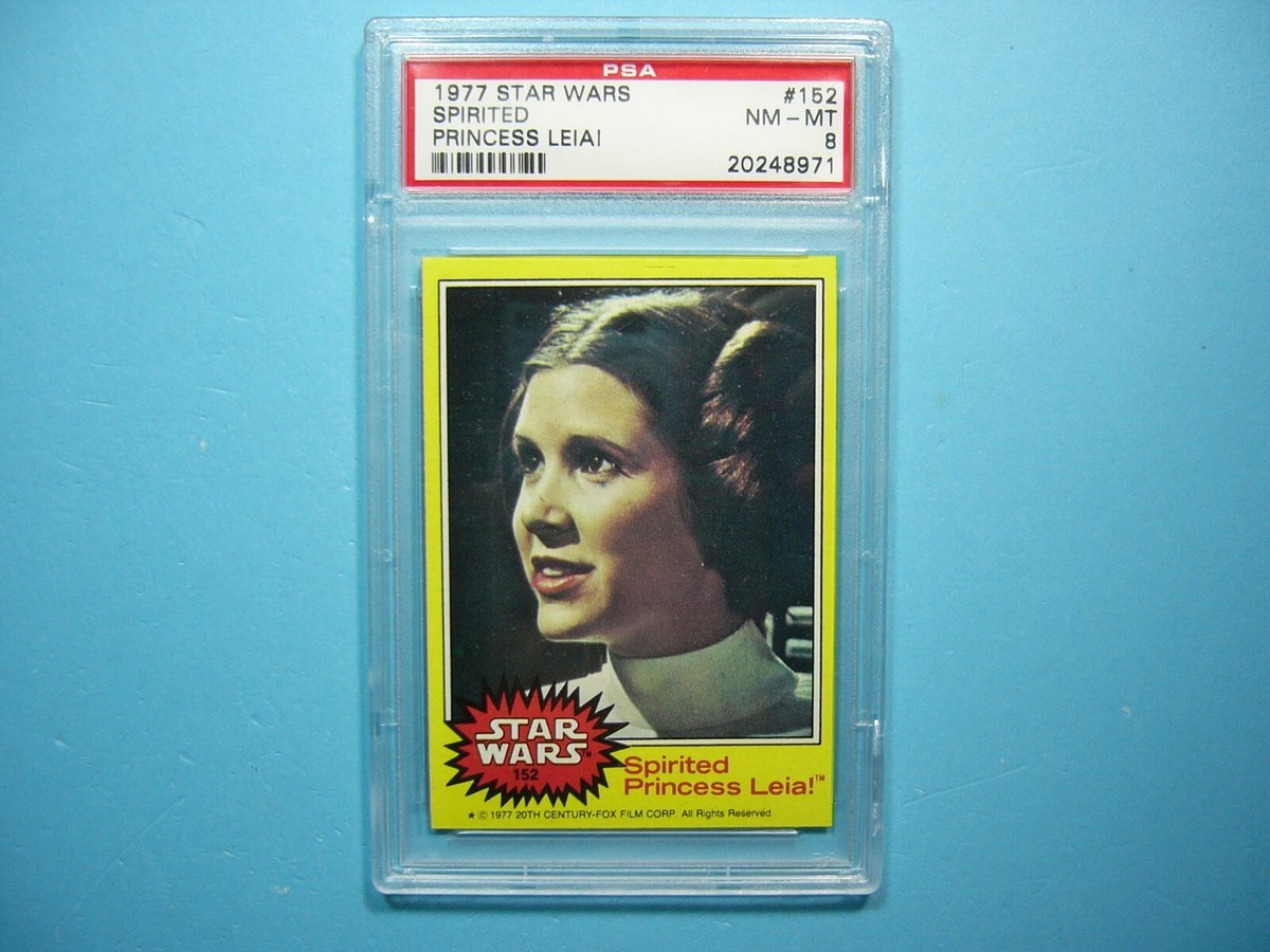 1977 TOPPS STAR WARS CARD #152 PRINCESS LEIA PSA 8 NM/MINT