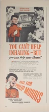 1941 Philip Morris cigarette Vintage Ad stealing the show