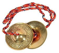 Handmade Percussion Indian Musical Instrument Hand Cymbals Brass Manjeera-1 Pair