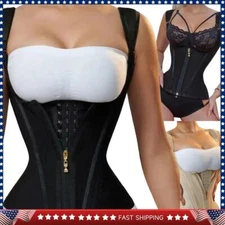 Fajas Reductorsa Colombianas Body Shaper Waist Trainer Tummy Control Tank Top US
