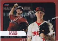 2023 Fresno Grizzlies Connor Staine RC Rookie Colorado Rockies Minor League