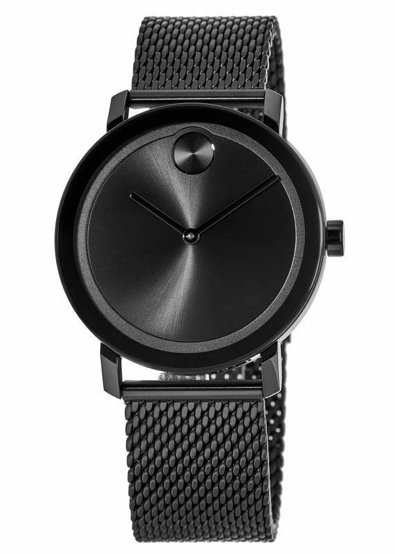 Movado bold black clearance stainless steel watch