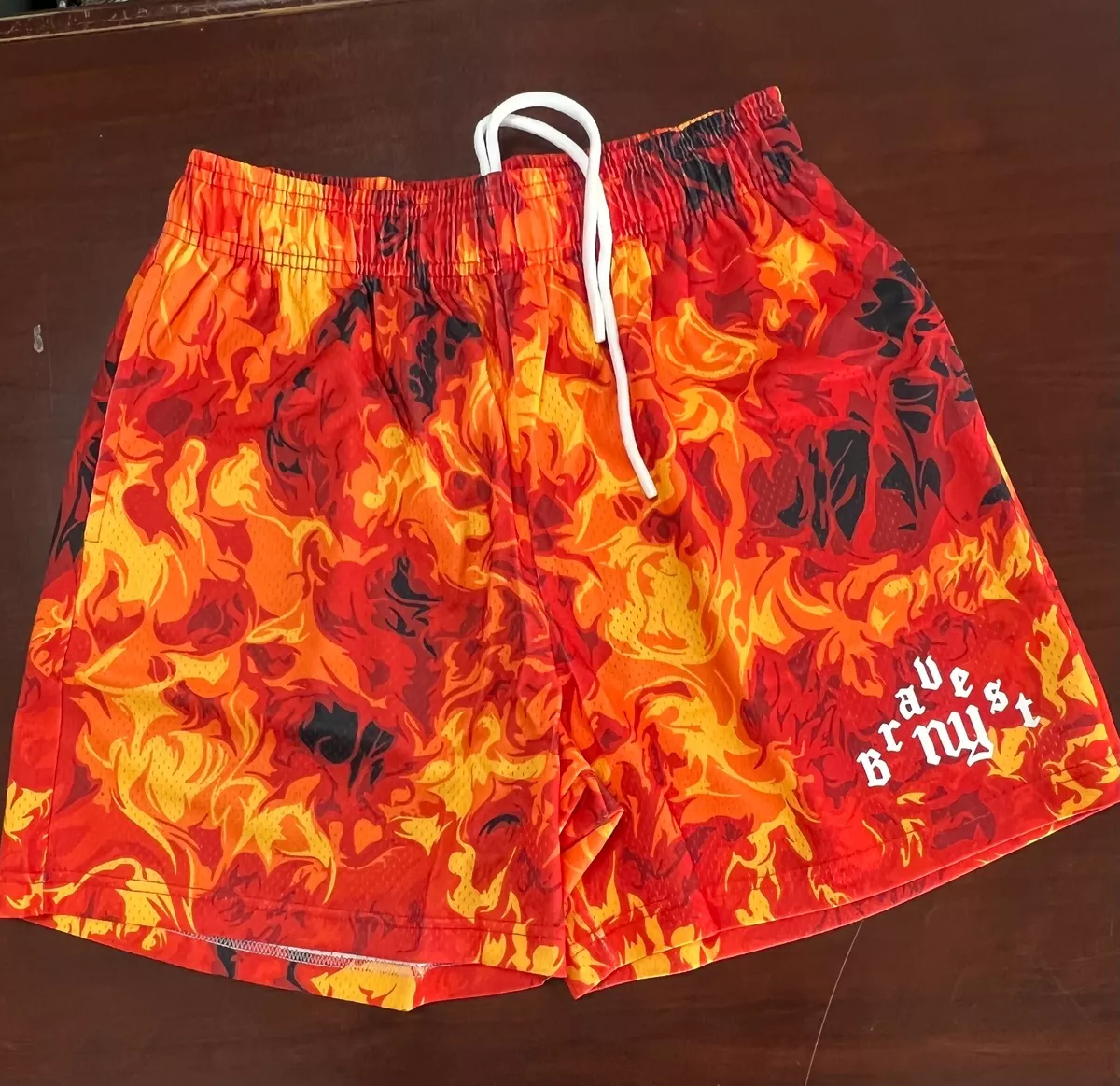 Bravest Studios Flame Shorts Brand New 100% Authentic Size Large