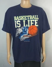  VTG Big Ball Sports Basketball Is Life Delta Pro Weight T Shirt Size XL XLarge