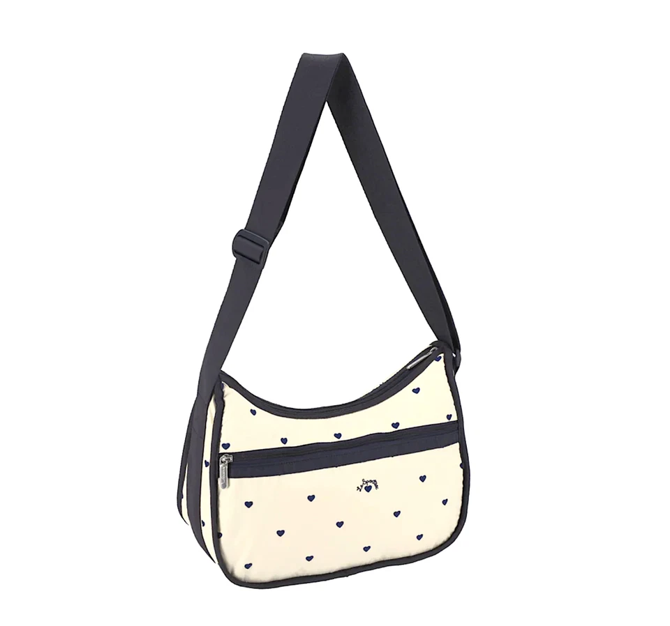 LeSportsac Azul Marino Corazón Suizo Clásico Hobo Bordado Azul Marino Oscuro Motivos de Corazón, Nuevo con Etiquetas Foto 3 de 4