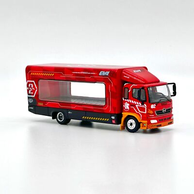 ミニカー POP RACE EVA RACING HINO 500 POP RACE 1/64 EVA RACING HINO 500 EVA-02 Transporter Diecast Model