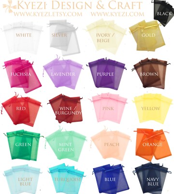 1000/3000/5000 Drawstring Organza Bag Jewelry Pouch Wedding Party Gift Bag
