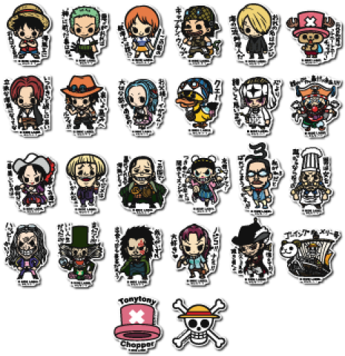 ONE PIECEシール ONE PIECE STICKER Luffy,Zoro 1st Edition 26 Type Japan limited NEW