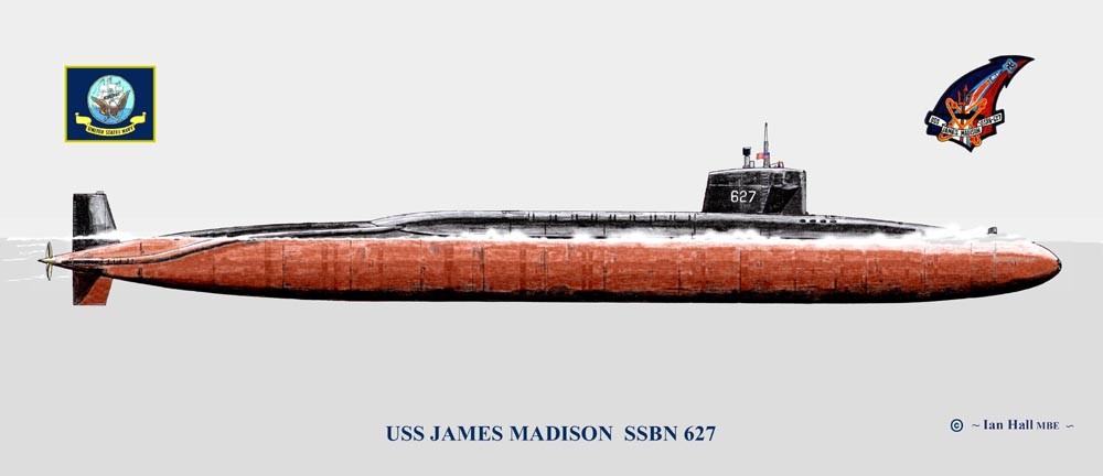 USS James Madison SSBN-627 Ship Print US Navy | eBay