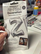 Anagram Letter "Z" Silver Minishape 16" Foil Balloon New 