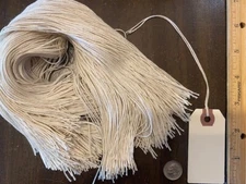 1,000 pieces 4 ply off white cotton string 12" LENGTH for price gift hang tags 