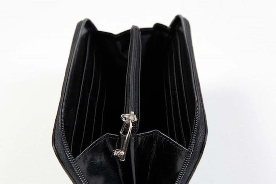 Cartera Bosca de cuero antiguo con cremallera alrededor U1 Foto 4 de 4