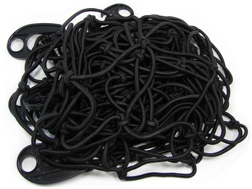 Gepäck Trenn Kofferraum Netz elastisch mit 10 Haken Schwarz 120x150cm universal - Picture 7 of 7