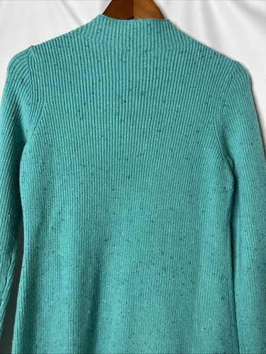 Talbots Shaker Stitch PS Women’s Tweed Sweater Dress Turquoise 371227 NEW - Picture 10 of 12