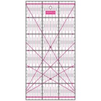 Semplix Patchwork-Quiltlineal (30 X 15 Cm / 2,5 Mm Pink) Schneidlineal Messen