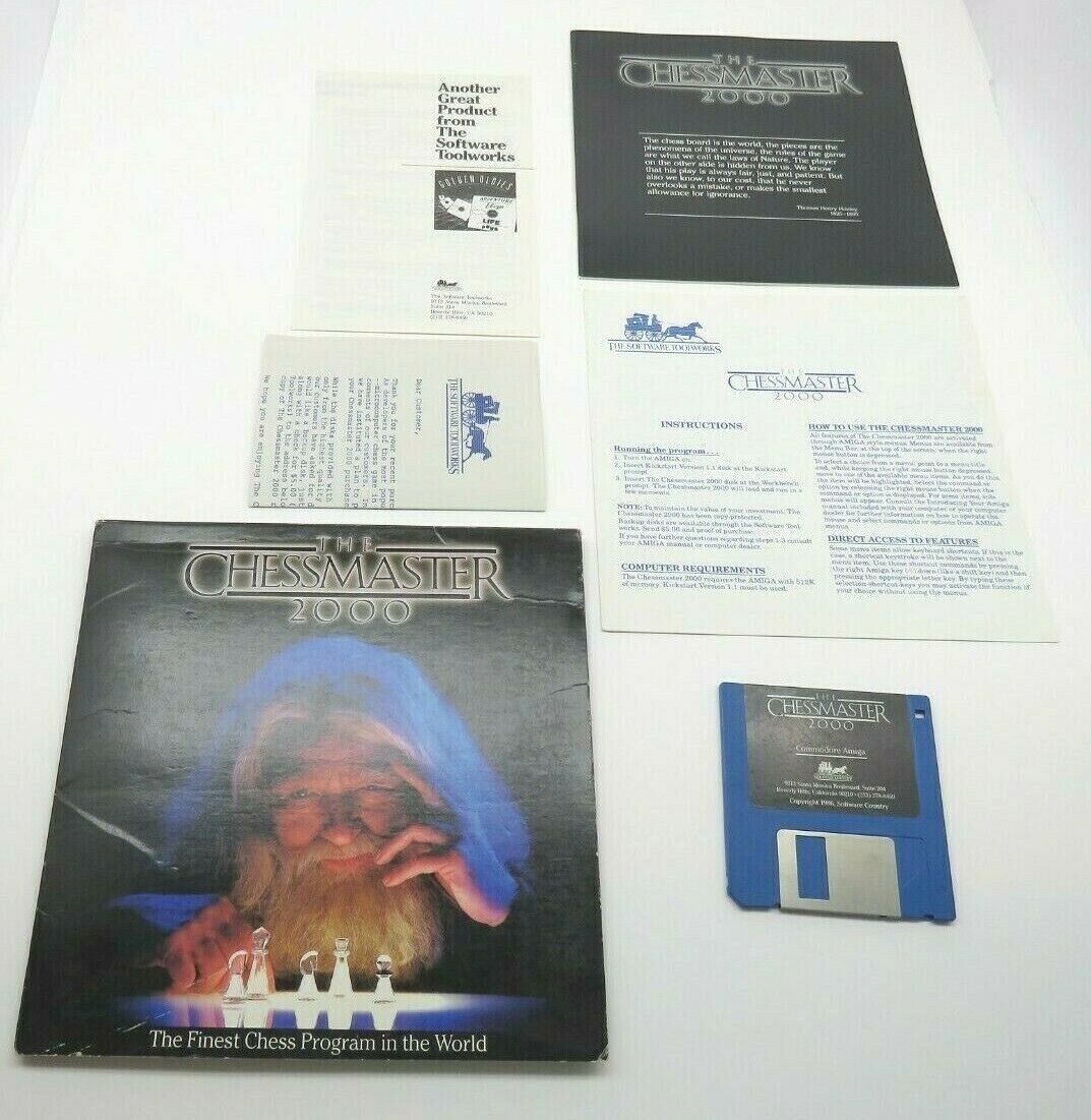 Vintage 1986 CHESSMASTER 2000 Software Country Toolworks Apple II video game