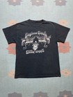Vintage y2k t shirt Daytona bike week skulls grunge faded black goth medium