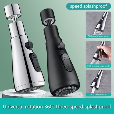 360° Drehbarer Wasserhahn Sprühkopf Küchenbrause Beweglicher Düse Sprayer Küche