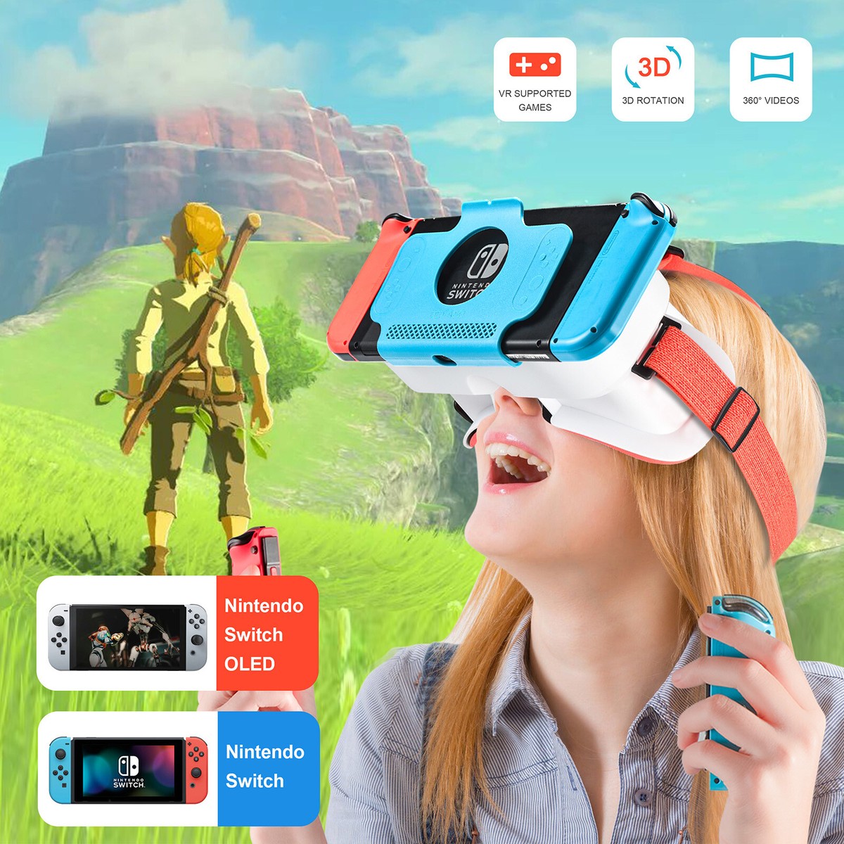 VR Glasses for Nintendo Switch 3D Virtual Reality Goggles
