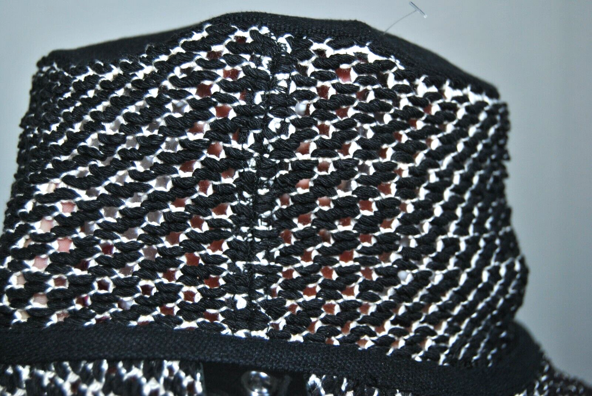 Rag & Bone black chalk net cruise summer bucket hat S NWOT RAG & BONE Cruise Summer Net Bucket Hat Black Women main image 2