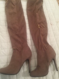 light brown heeled boots