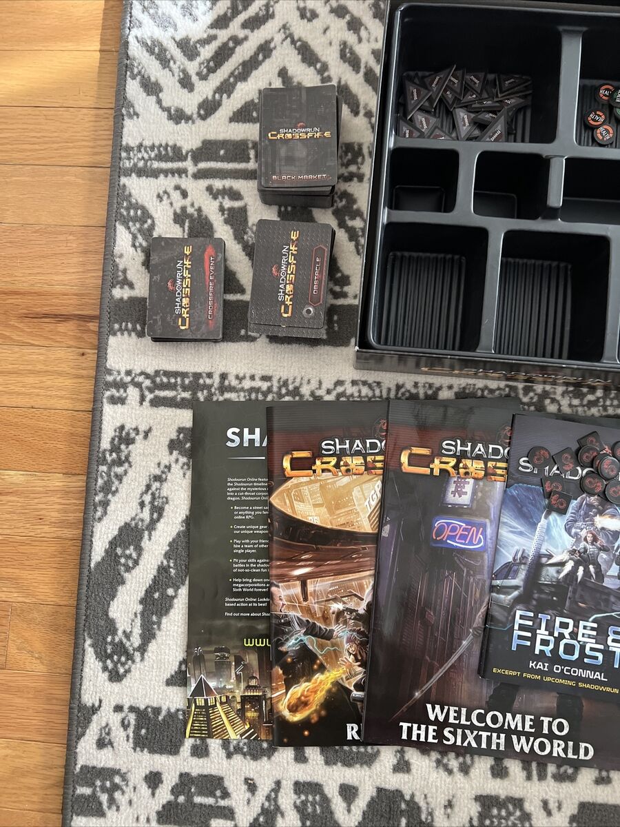 Shadowrun Crossfire Cooperative Deck Building Game- Complete Catalyst  Shadow Run