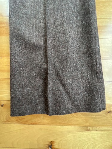 Pantalones vintage Christian Dior Monsieur 38x32 para hombre pantalones de lana frontal plano marrón - Imagen 9 de 14