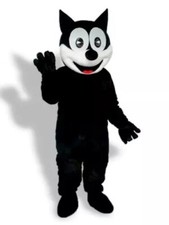 Halloween Black Cat Mascot Costume Adult Party Fancy Dress Cosplay Outfits Xmas