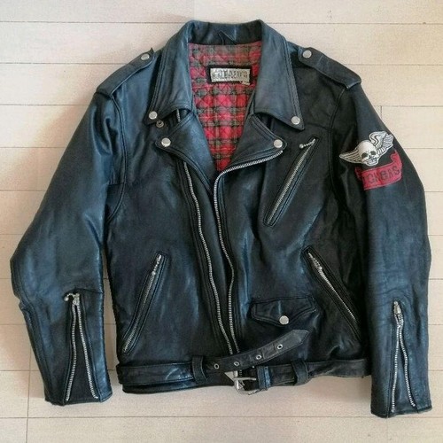 Rider Jacket Leather RRL Vintage Lock 666 Hiroto Komoto S Men's Used from Japan - Picture 9 of 12