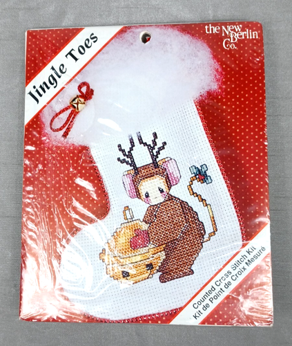Christmas Mouse Counted Cross Stitch Kit JINGLE TOES Mini Stocking New Berlin