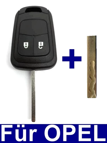 2 button replacement key housing + grinding imitation milling for Opel Meriva B