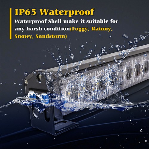 30" LED Emergency Strobe Light Bar Car Truck Warning Traffic Advisor-Amber White - Picture 4 of 12