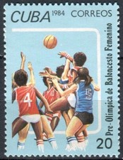sCUBA Sc# 2705  WOMENS' BASKETBALL AT THE OLYMPIC GAMES sport 1984 MNH