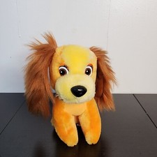 Lady And The Tramp Plush Doll Disney World Disneyland Stuffed Toy Dog Vintage 6"